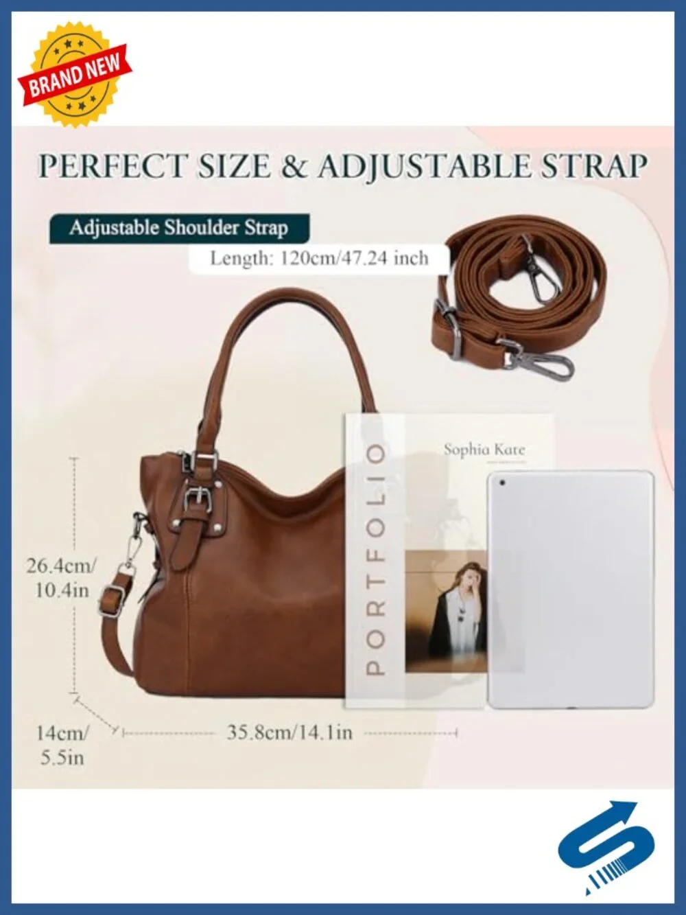 Faux Leather Hobo Bag with Zipper Top, Convertible Shoulder Crossbody Purse